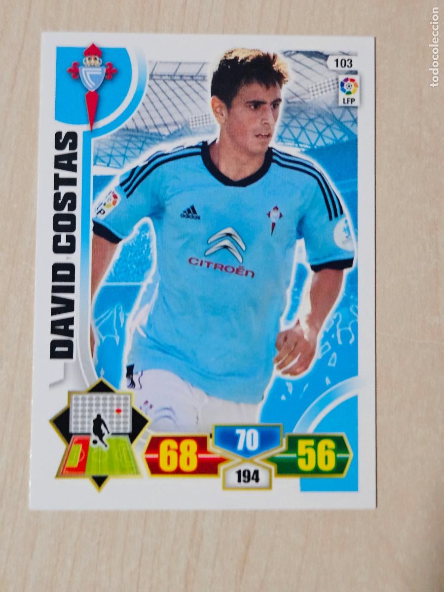 Figurine di Calcio: FICHA N&ordm; 103 DAVID COSTAS - ADRENALYN 13 14 - PANINI 2013 -14 - CROMO - REAL CELTA