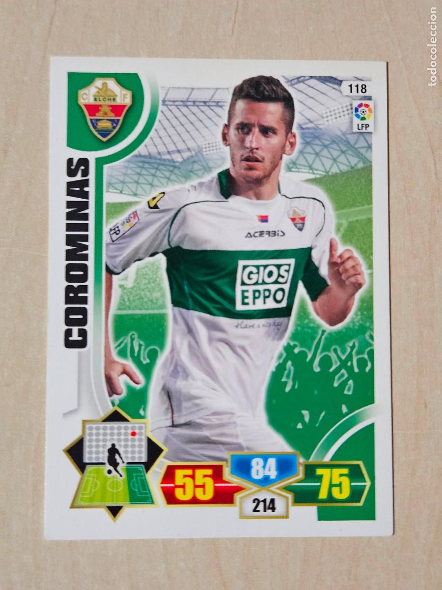 Figurine di Calcio: FICHA N&ordm; 118 COROMINAS - ADRENALYN 13 14 - PANINI 2013 -14 - CROMO - ELCHE