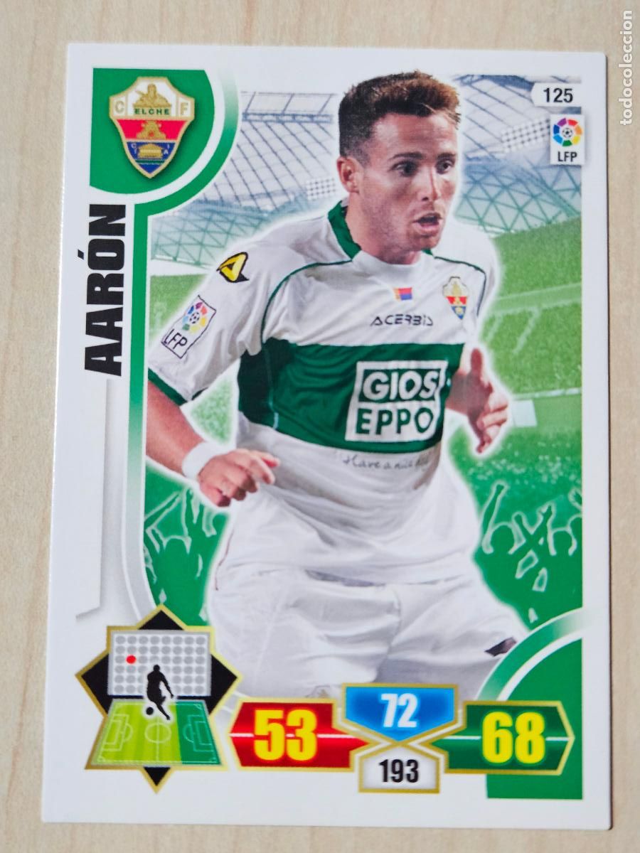 Fu&szlig;ball-Sticker: FICHA N&ordm; 125 AARON - ADRENALYN 13 14 - PANINI 2013 -14 - CROMO - ELCHE