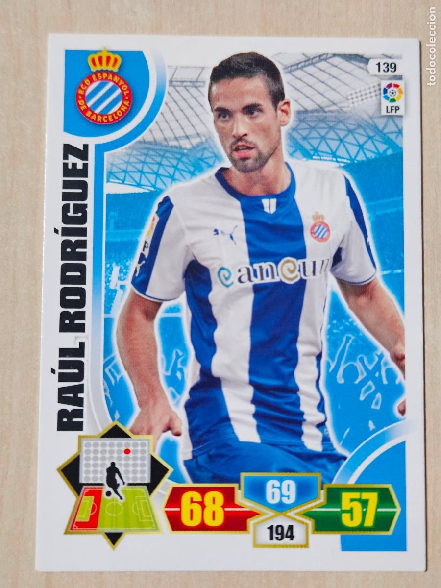 Fu&szlig;ball-Sticker: FICHA N&ordm; 139 RAUL RODRIGUEZ - ADRENALYN 13 14 - PANINI 2013 -14 - CROMO - ESPANYOL