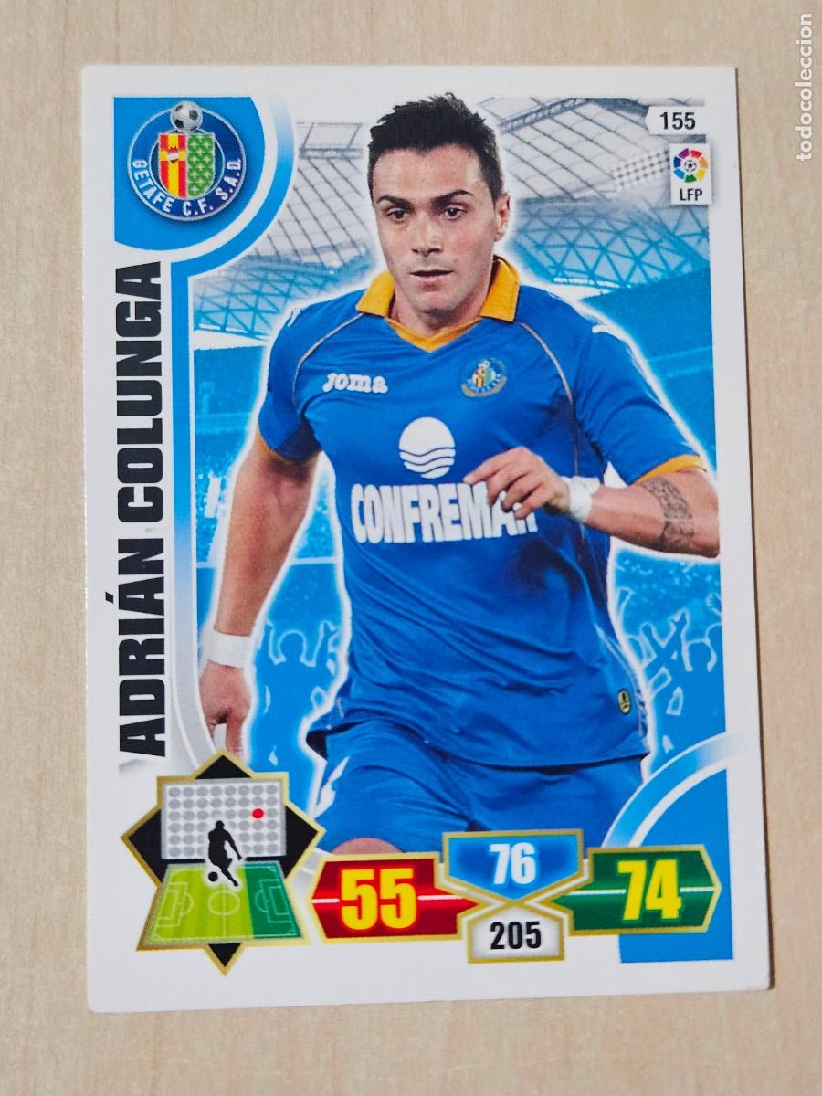 Cromos de f&uacute;tbol: FICHA N&ordm; 155 ADRIAN COLUNGA - ADRENALYN 13 14 - PANINI 2013 -14 - CROMO - GETAFE