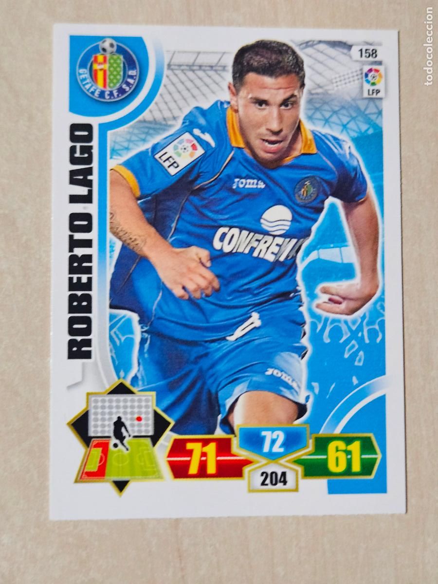 Cromos de f&uacute;tbol: FICHA N&ordm; 158 ROBERTO LAGO - ADRENALYN 13 14 - PANINI 2013 -14 - CROMO - GETAFE