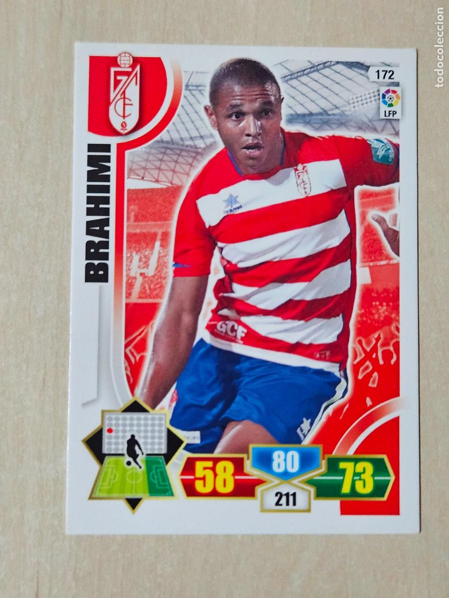 Cromos de f&uacute;tbol: FICHA N&ordm; 172 BRAHIMI - ADRENALYN 13 14 - PANINI 2013 -14 - CROMO - GRANADA