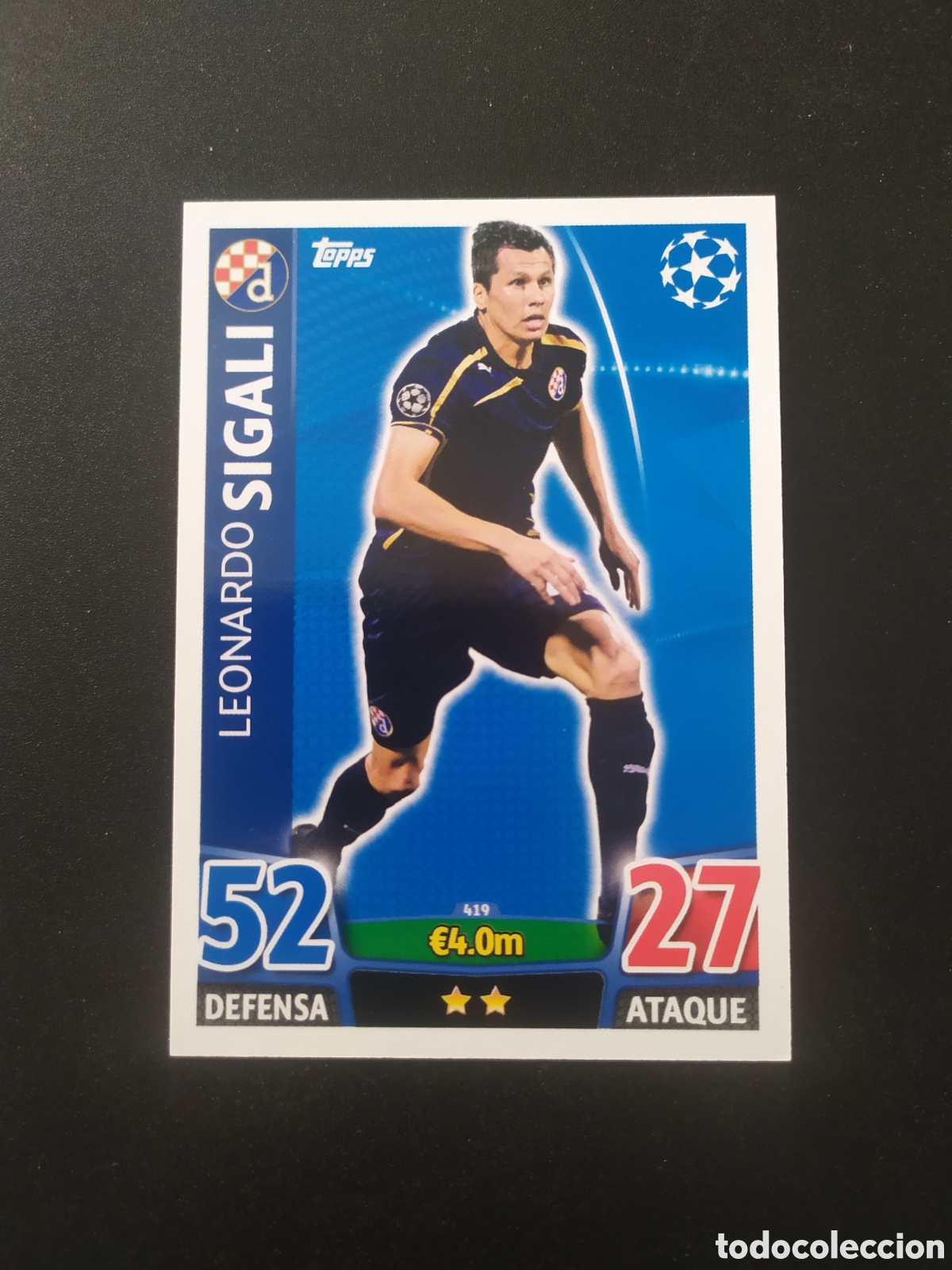 Cromos de f&uacute;tbol: UEFA Champions match attax topps 2015 2016 15 16 Sigali n&deg; 419 Dinamo Zagreb