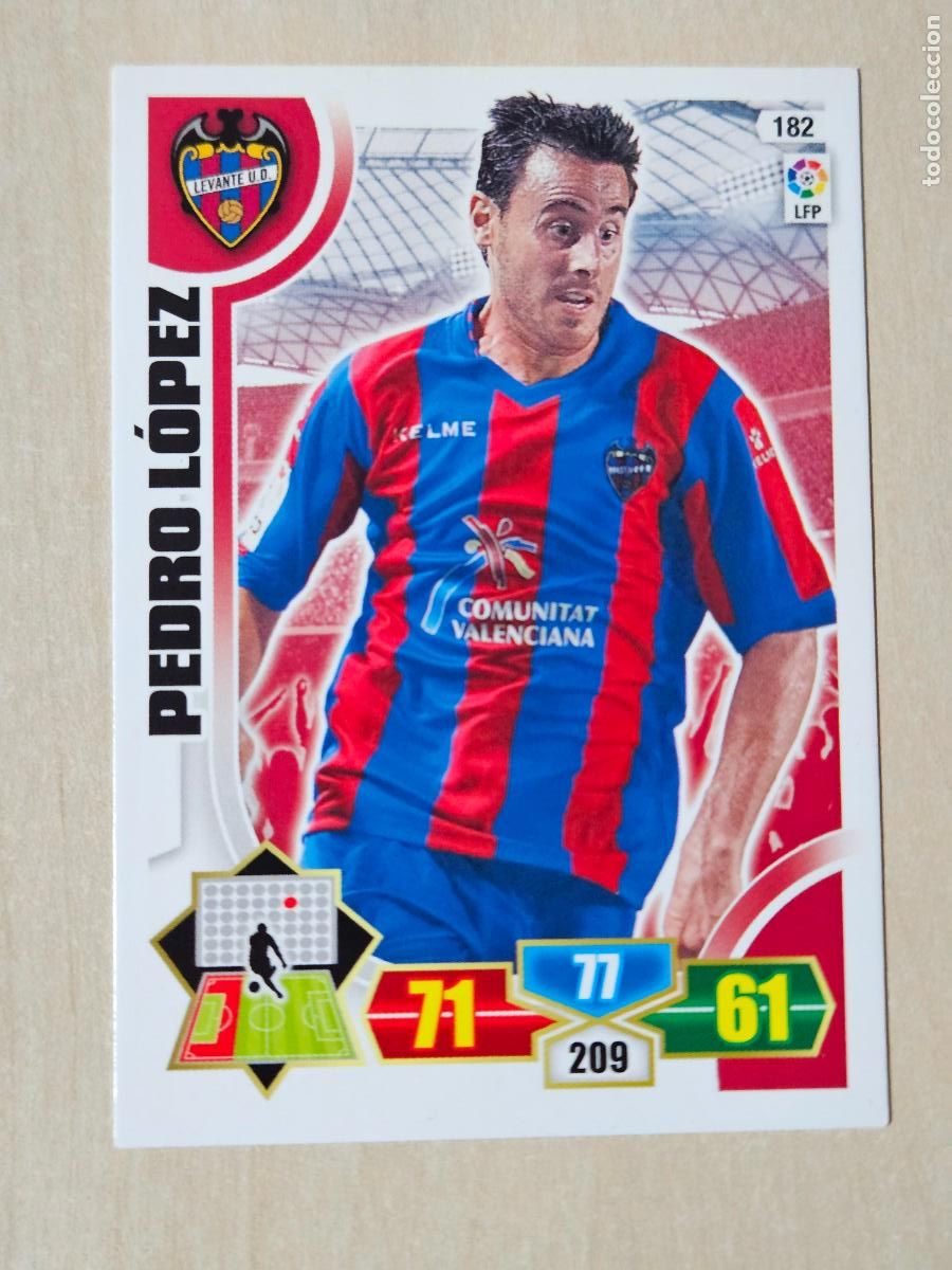 Cromos de f&uacute;tbol: FICHA N&ordm; 182 PEDRO LOPEZ - ADRENALYN 13 14 - PANINI 2013 -14 - CROMO - LEVANTE