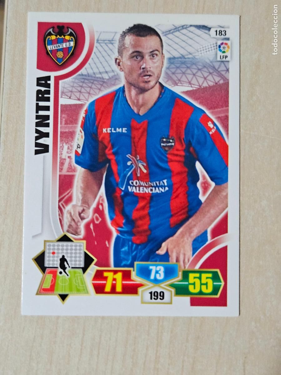 Cromos de f&uacute;tbol: FICHA N&ordm; 183 VYNTRA - ADRENALYN 13 14 - PANINI 2013 -14 - CROMO - LEVANTE
