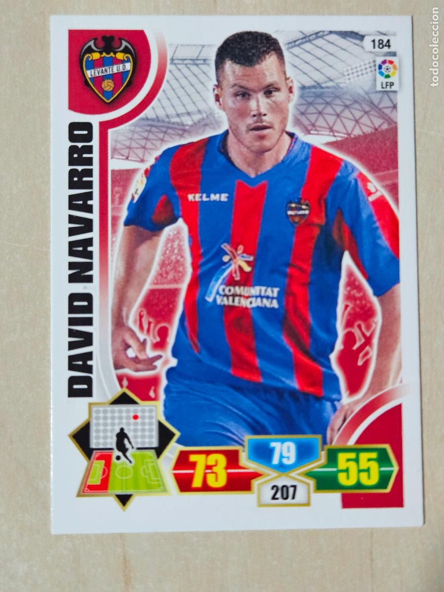 Cromos de f&uacute;tbol: FICHA N&ordm; 184 DAVID NAVARRO - ADRENALYN 13 14 - PANINI 2013 -14 - CROMO - LEVANTE