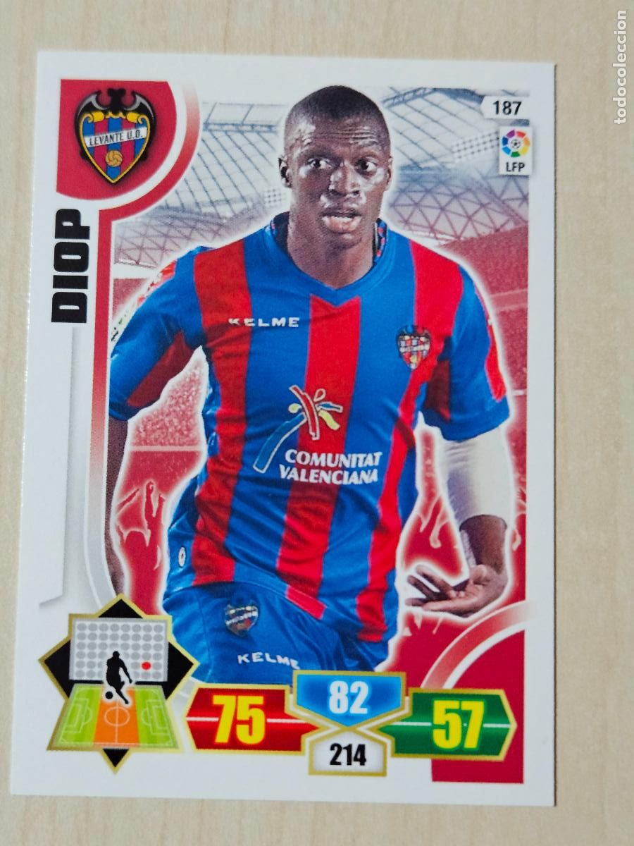 Cromos de f&uacute;tbol: FICHA N&ordm; 187 DIOP - ADRENALYN 13 14 - PANINI 2013 -14 - CROMO - LEVANTE