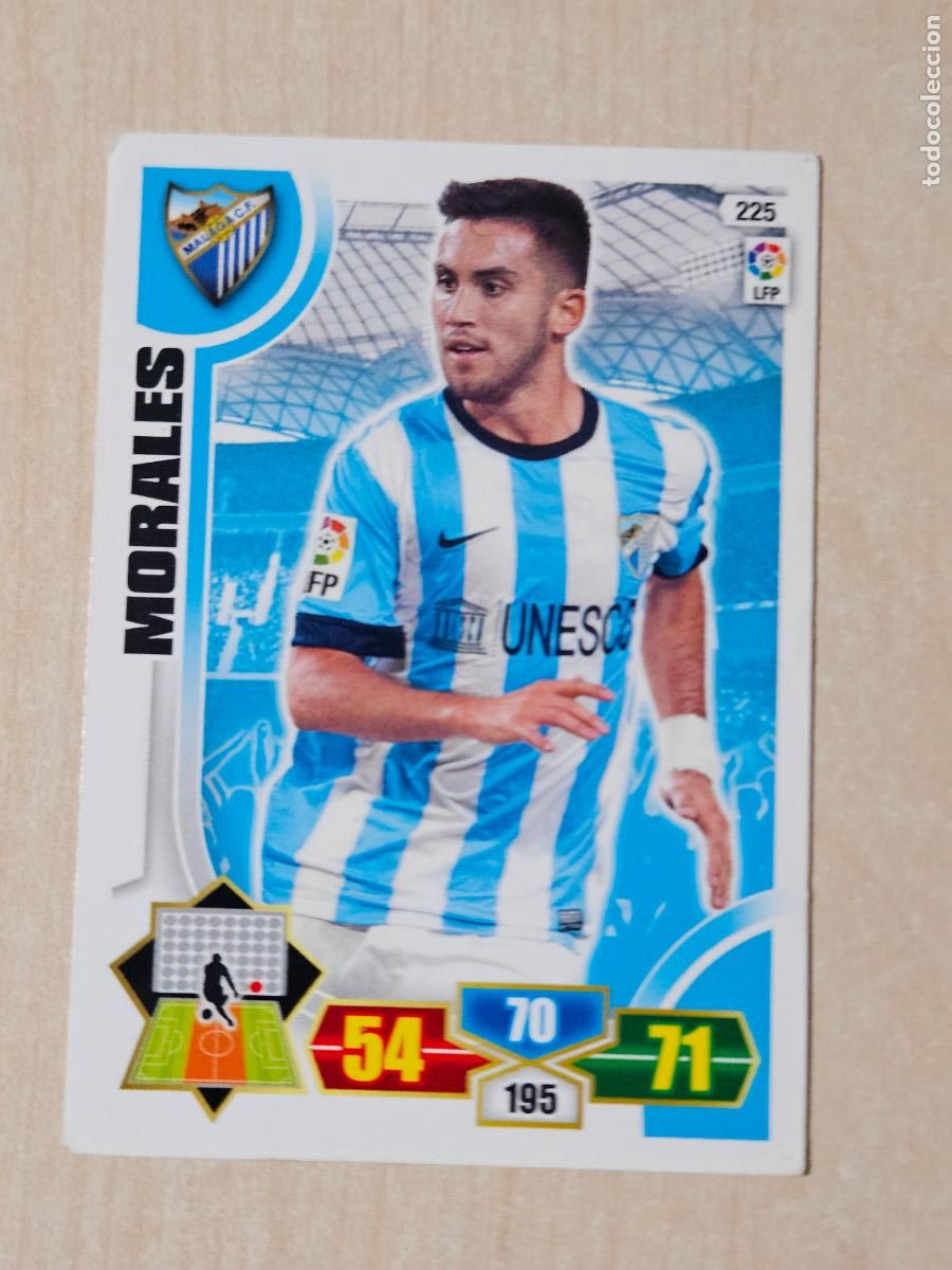Cromos de f&uacute;tbol: FICHA N&ordm; 225 MORALES - ADRENALYN 13 14 - PANINI 2013 -14 - CROMO - MALAGA