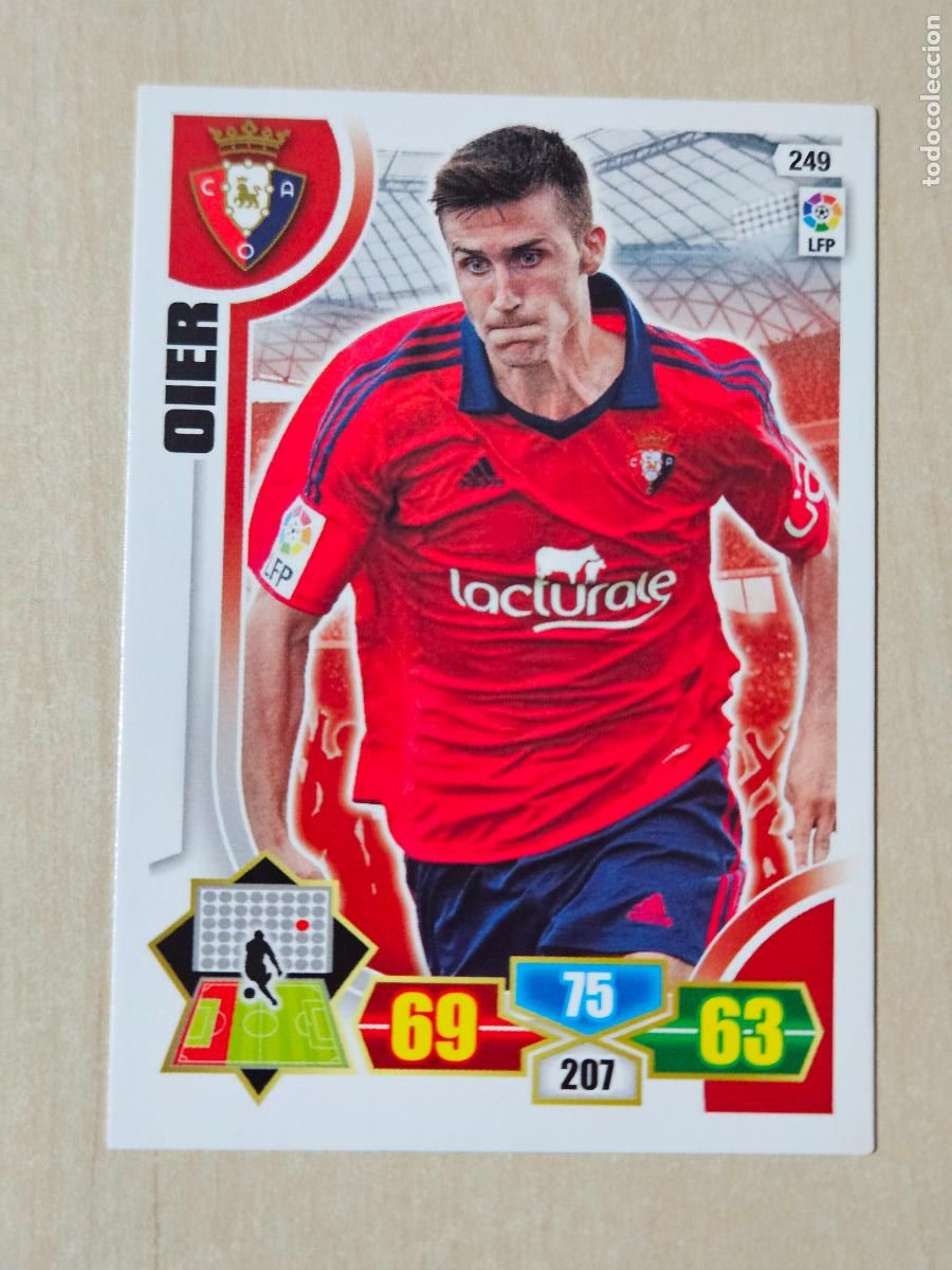 Cromos de f&uacute;tbol: FICHA N&ordm; 249 OIER - ADRENALYN 13 14 - PANINI 2013 -14 - CROMO - OSASUNA