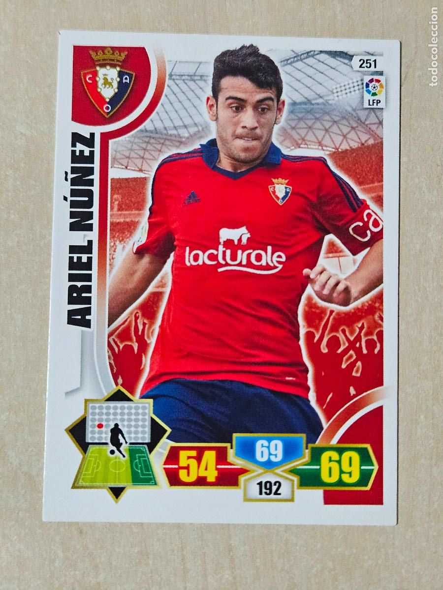 Cromos de f&uacute;tbol: FICHA N&ordm; 251 ARIEL NU&Ntilde;EZ - ADRENALYN 13 14 - PANINI 2013 -14 - CROMO - OSASUNA