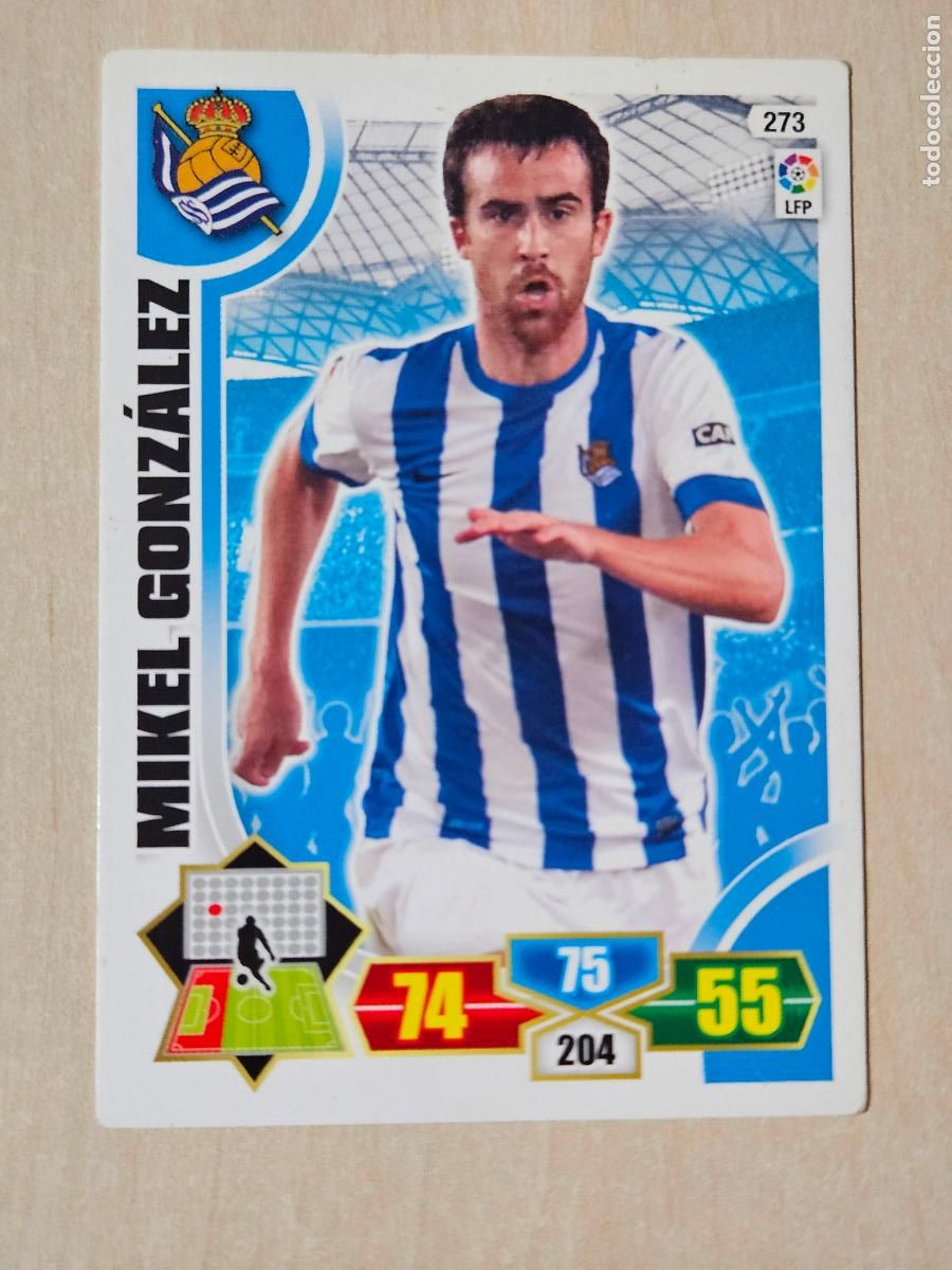 Cromos de f&uacute;tbol: FICHA N&ordm; 273 MIKEL GONZALEZ - ADRENALYN 13 14 - PANINI 2013 -14 - CROMO - REAL SOCIEDAD