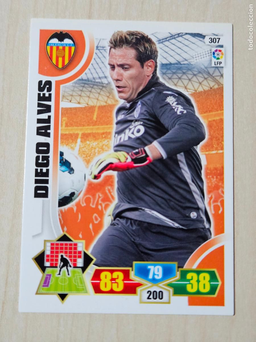 Cromos de f&uacute;tbol: FICHA N&ordm; 307 DIEGO ALVES - ADRENALYN 13 14 - PANINI 2013 -14 - CROMO - VALENCIA