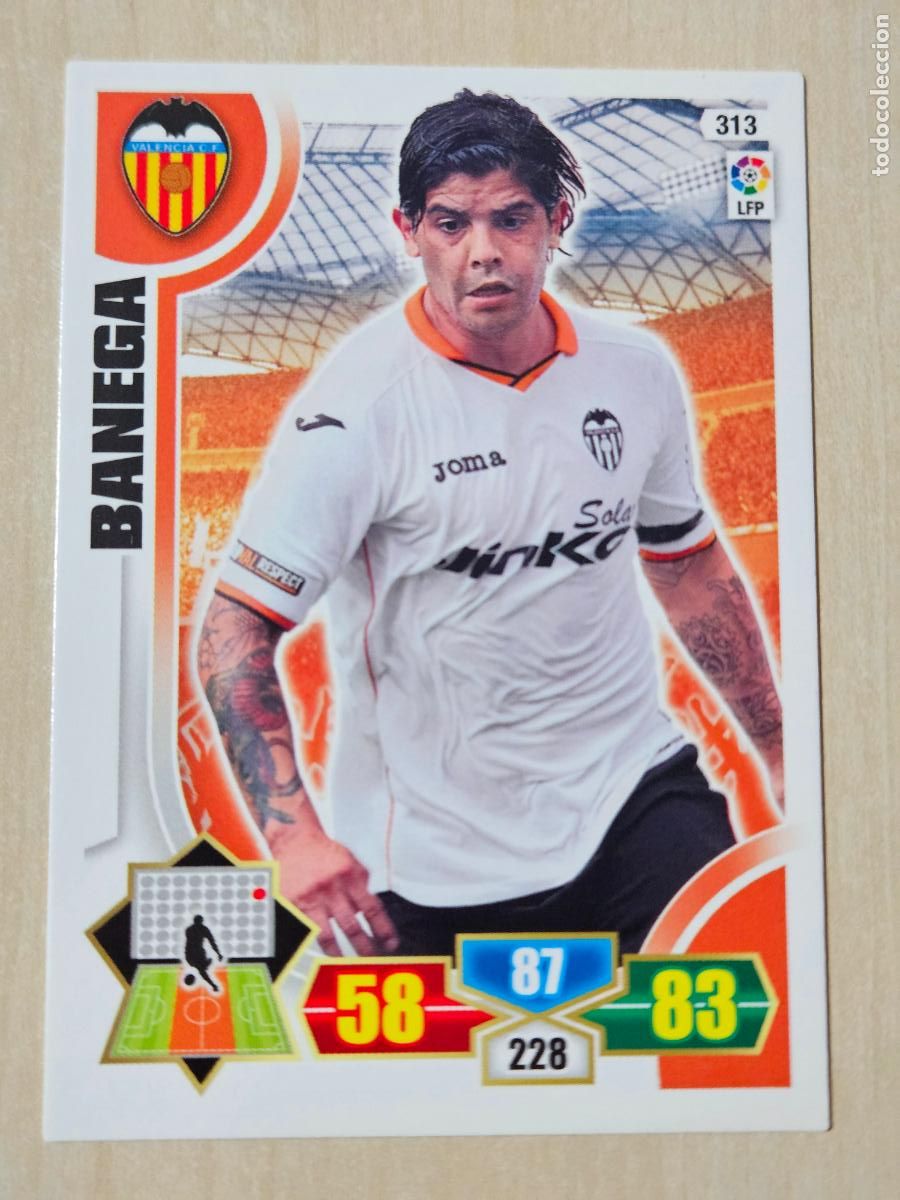 Cromos de f&uacute;tbol: FICHA N&ordm; 313 BANEGA - ADRENALYN 13 14 - PANINI 2013 -14 - CROMO - VALENCIA