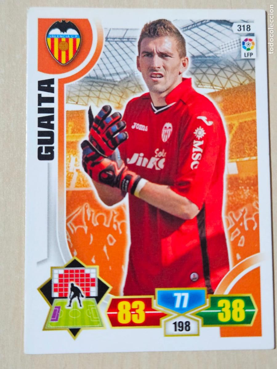 Cromos de f&uacute;tbol: FICHA N&ordm; 318 GUAITA - ADRENALYN 13 14 - PANINI 2013 -14 - CROMO - VALENCIA