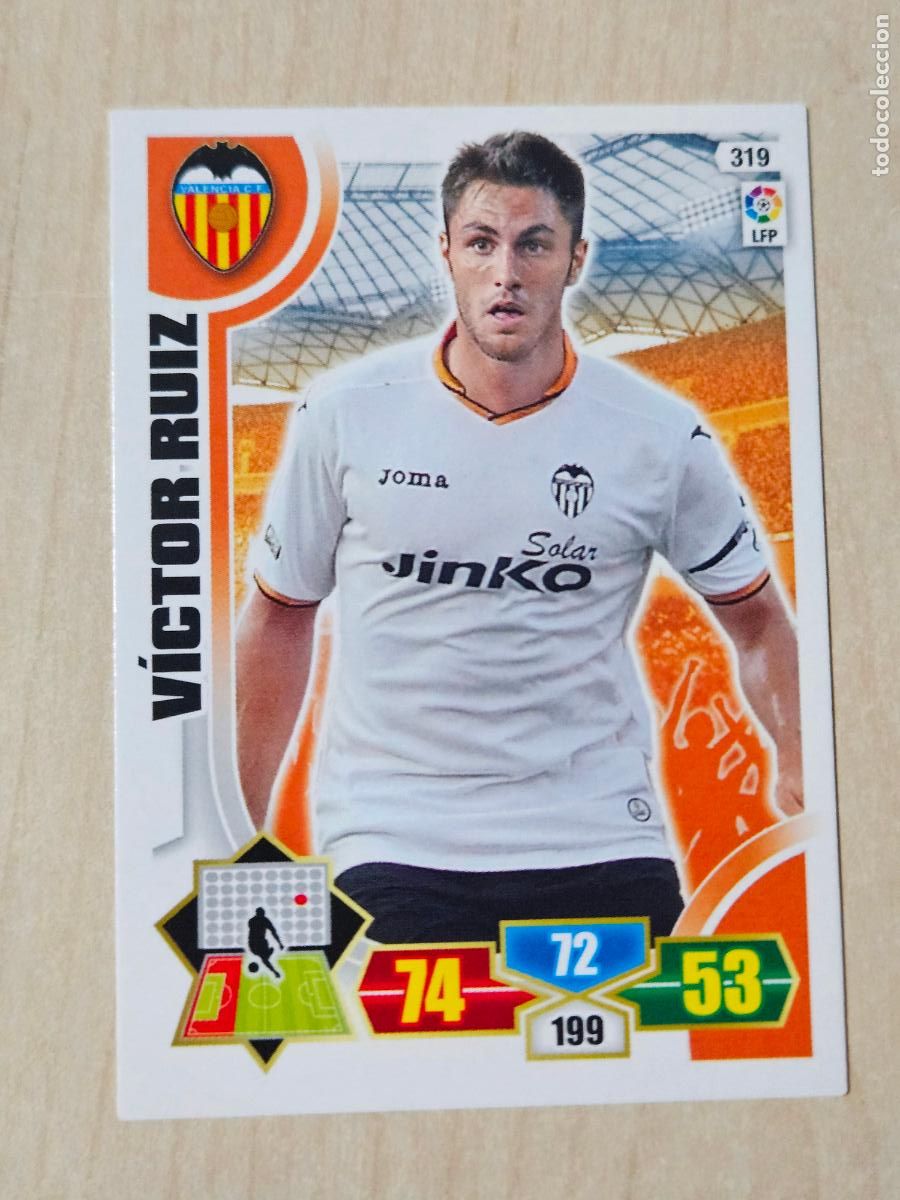 Cromos de f&uacute;tbol: FICHA N&ordm; 319 VICTOR RUIZ - ADRENALYN 13 14 - PANINI 2013 -14 - CROMO - VALENCIA