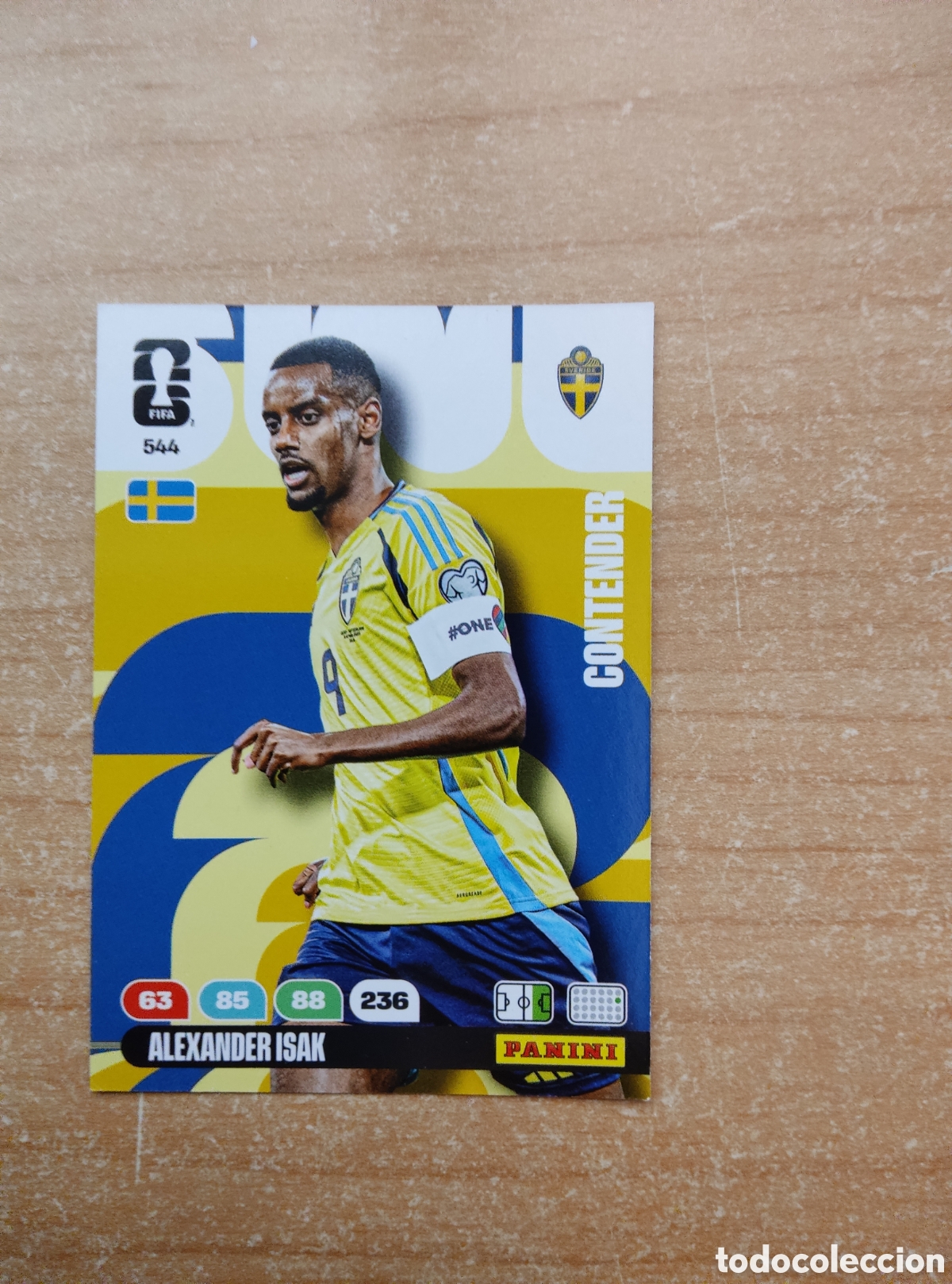 Cromos de f&uacute;tbol: 544 ALEXANDER ISAK SUECIA ADRENALYN XL MUNDIAL 2026