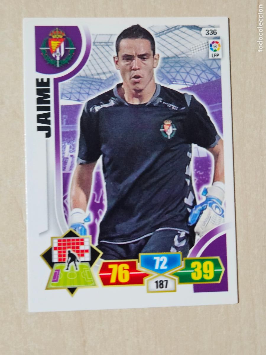 Fu&szlig;ball-Sticker: FICHA N&ordm; 336 JAIME - ADRENALYN 13 14 - PANINI 2013 -14 - CROMO - REAL VALLADOLID