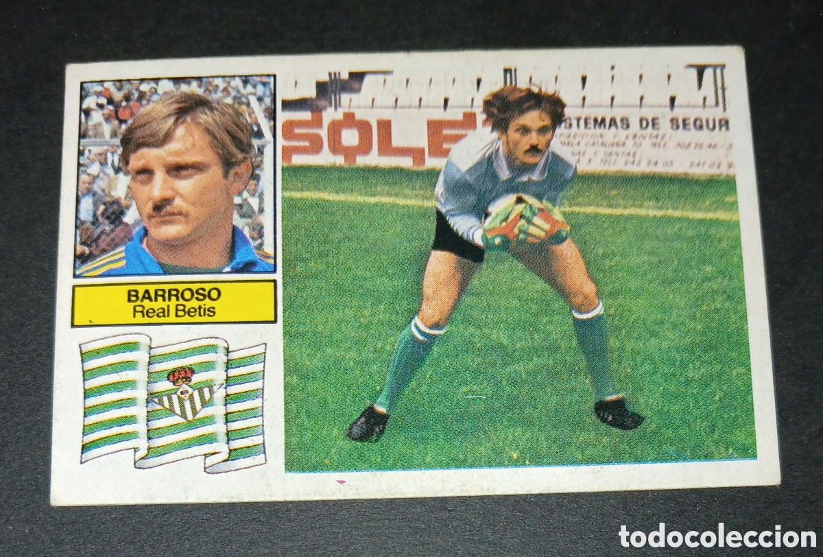 Cromos de f&uacute;tbol: Cromo Barroso Real Betis Ediciones Este Liga 1982-1983 (82-83) Nunca Pegado Sin Pegar
