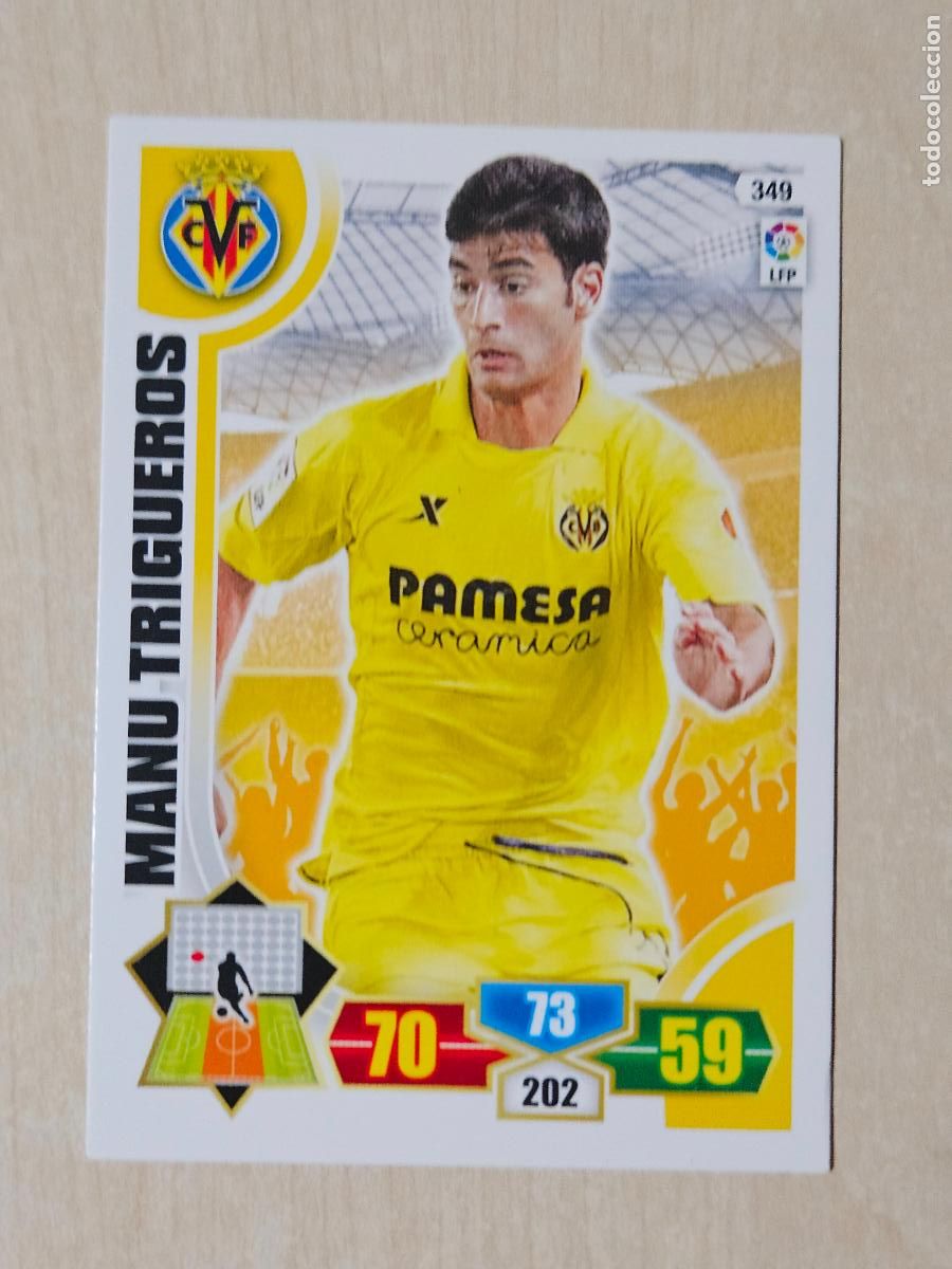 Cromos de f&uacute;tbol: FICHA N&ordm; 349 MANU TRIGUEROS - ADRENALYN 13 14 - PANINI 2013 -14 - CROMO - VILLARREAL