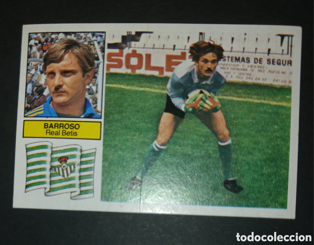 Cromos de f&uacute;tbol: Cromo Barroso Real Betis Ediciones Este Liga 1982-1983 (82-83) Nunca Pegado Sin Pegar