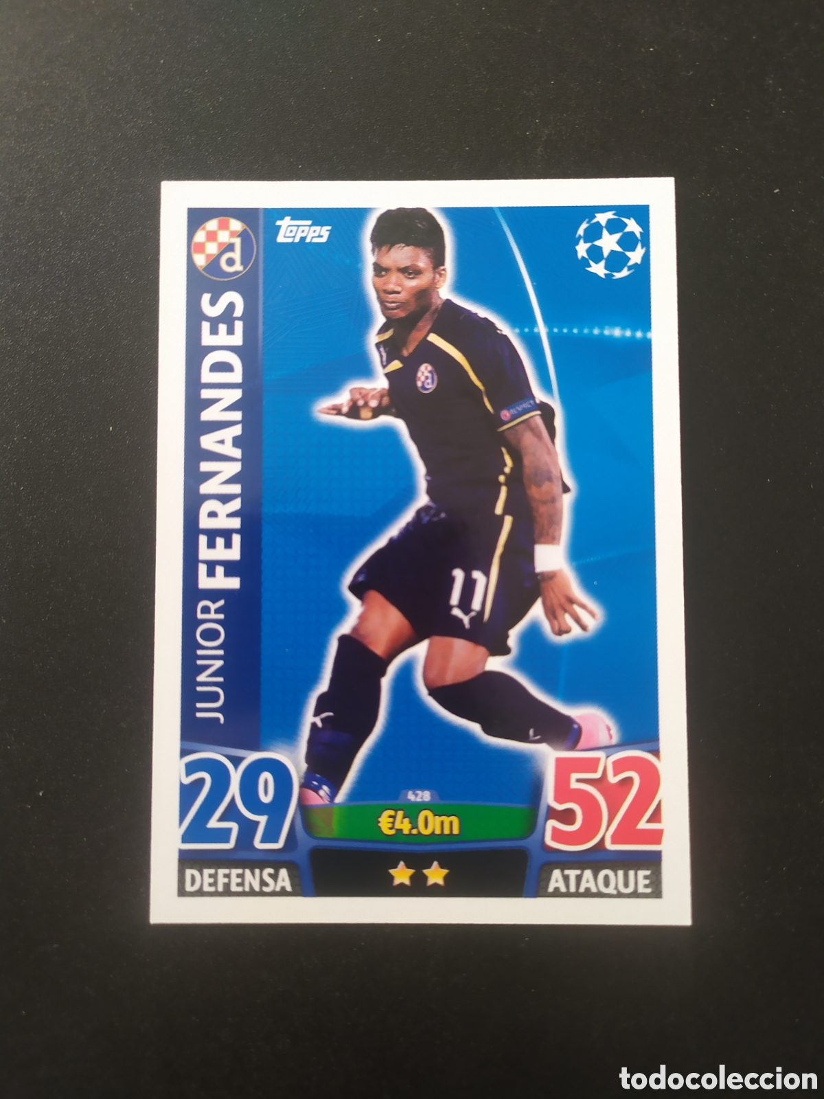 Cromos de f&uacute;tbol: UEFA Champions match attax topps 2015 2016 15 16 Fernandes n&deg; 428 Dinamo Zagreb