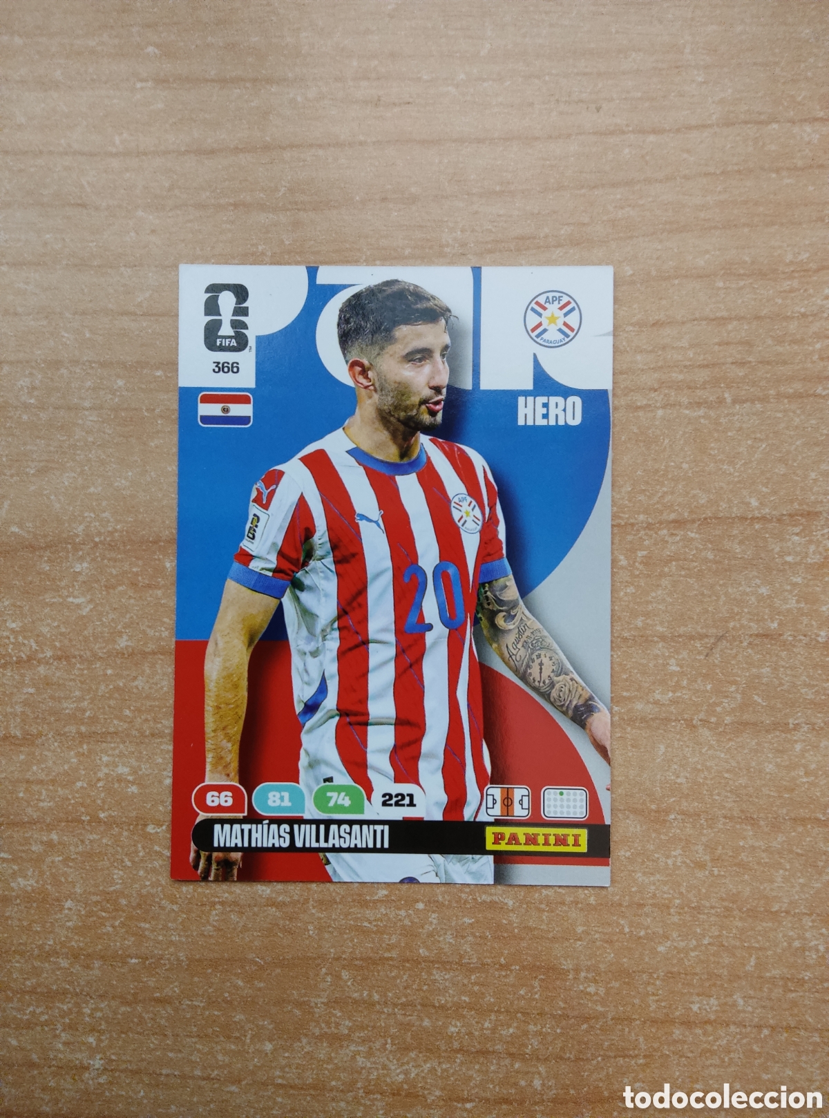 Cromos de f&uacute;tbol: 366 MATHIAS VILLASANTI PARAGUAY ADRENALYN XL MUNDIAL 2026