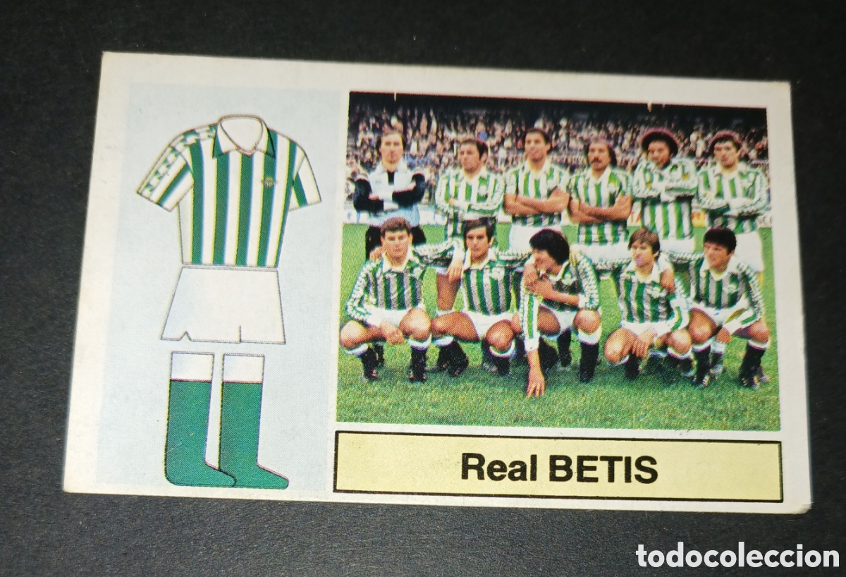 Cromos de f&uacute;tbol: Cromo Equipo Alineaci&oacute;n Real Betis Ediciones Este Liga 1982-1983 (82-83) Nunca Pegado Sin Pegar