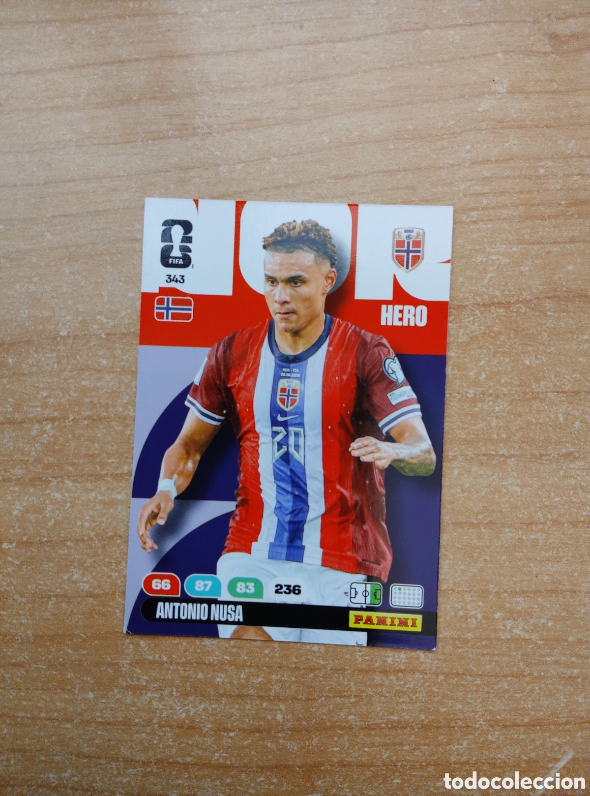 Cromos de f&uacute;tbol: 343 ANTONIO NUSA NORUEGA ADRENALYN XL MUNDIAL 2026