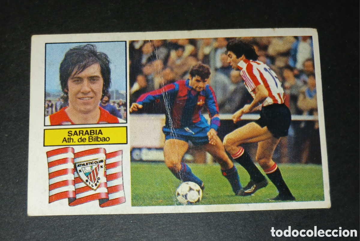 Fu&szlig;ball-Sticker: Cromo Sarabia Athletic de Bilbao Ediciones Este Liga 1982-1983 (82-83) Nunca Pegado Sin Pegar