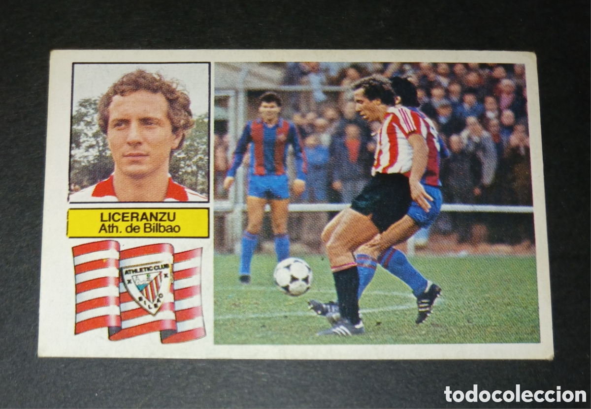 Cromos de f&uacute;tbol: Cromo Liceranzu Athletic de Bilbao Ediciones Este Liga 1982-1983 (82-83) Nunca Pegado Sin Pegar