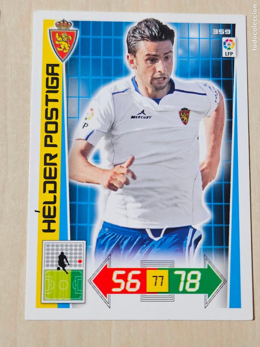 Figurine di Calcio: FICHA N&ordm; 359 HELDER POSTIGA - ADRENALYN 12 13 - PANINI 2012 -13 - CROMO - REAL ZARAGOZA