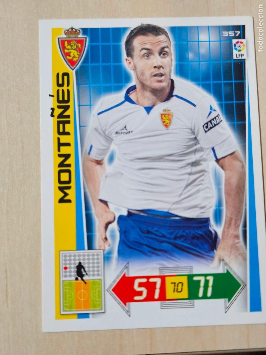 Figurine di Calcio: FICHA N&ordm; 357 MONTA&Ntilde;ES - ADRENALYN 12 13 - PANINI 2012 -13 - CROMO - REAL ZARAGOZA