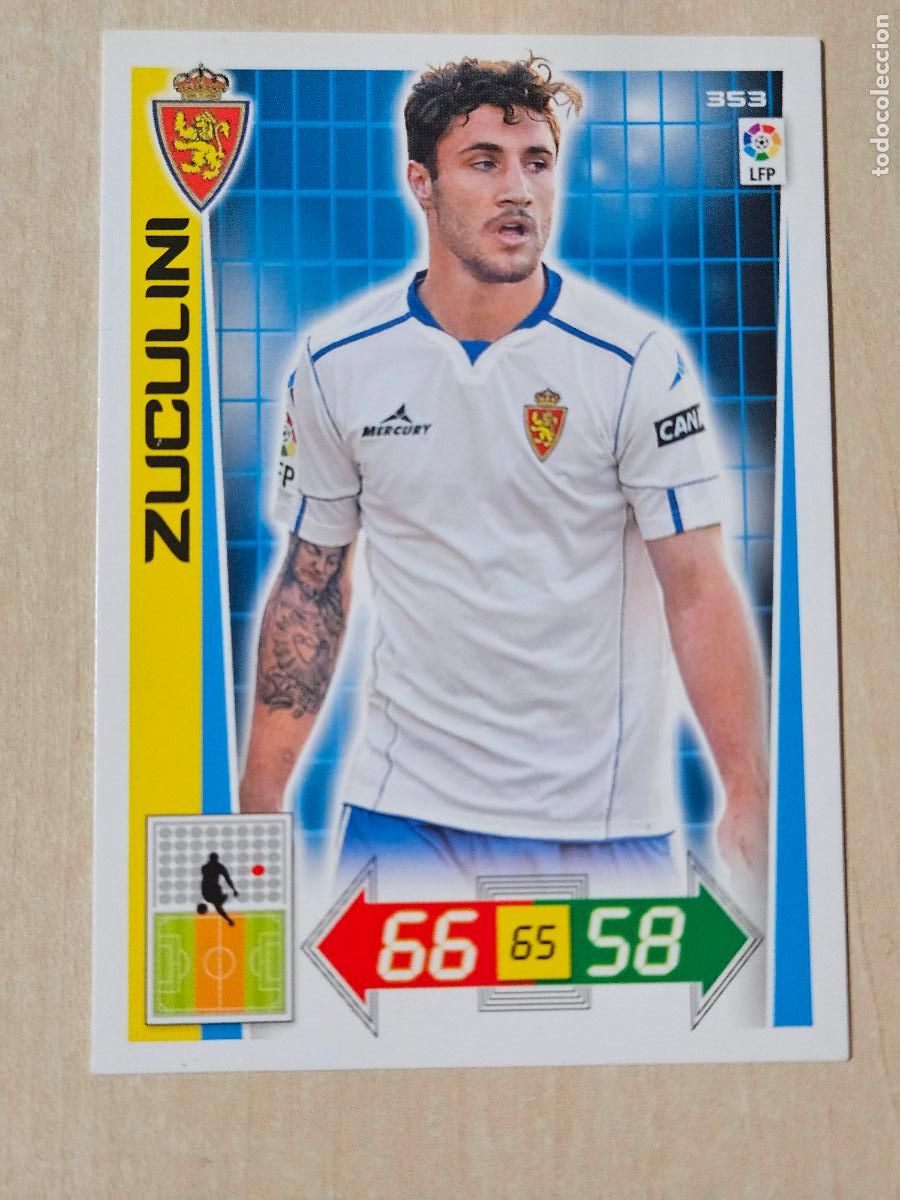 Cromos de f&uacute;tbol: FICHA N&ordm; 353 ZUCULINI - ADRENALYN 12 13 - PANINI 2012 -13 - CROMO - REAL ZARAGOZA