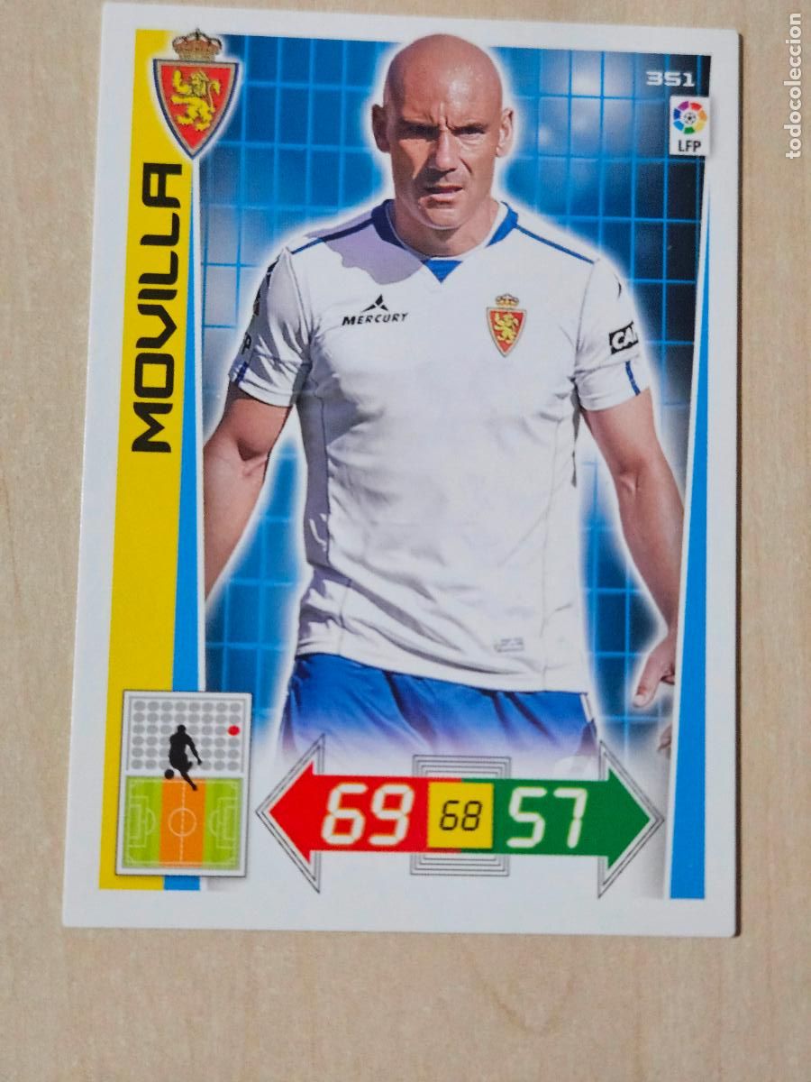 Cromos de f&uacute;tbol: FICHA N&ordm; 351 MOVILLA - ADRENALYN 12 13 - PANINI 2012 -13 - CROMO - REAL ZARAGOZA