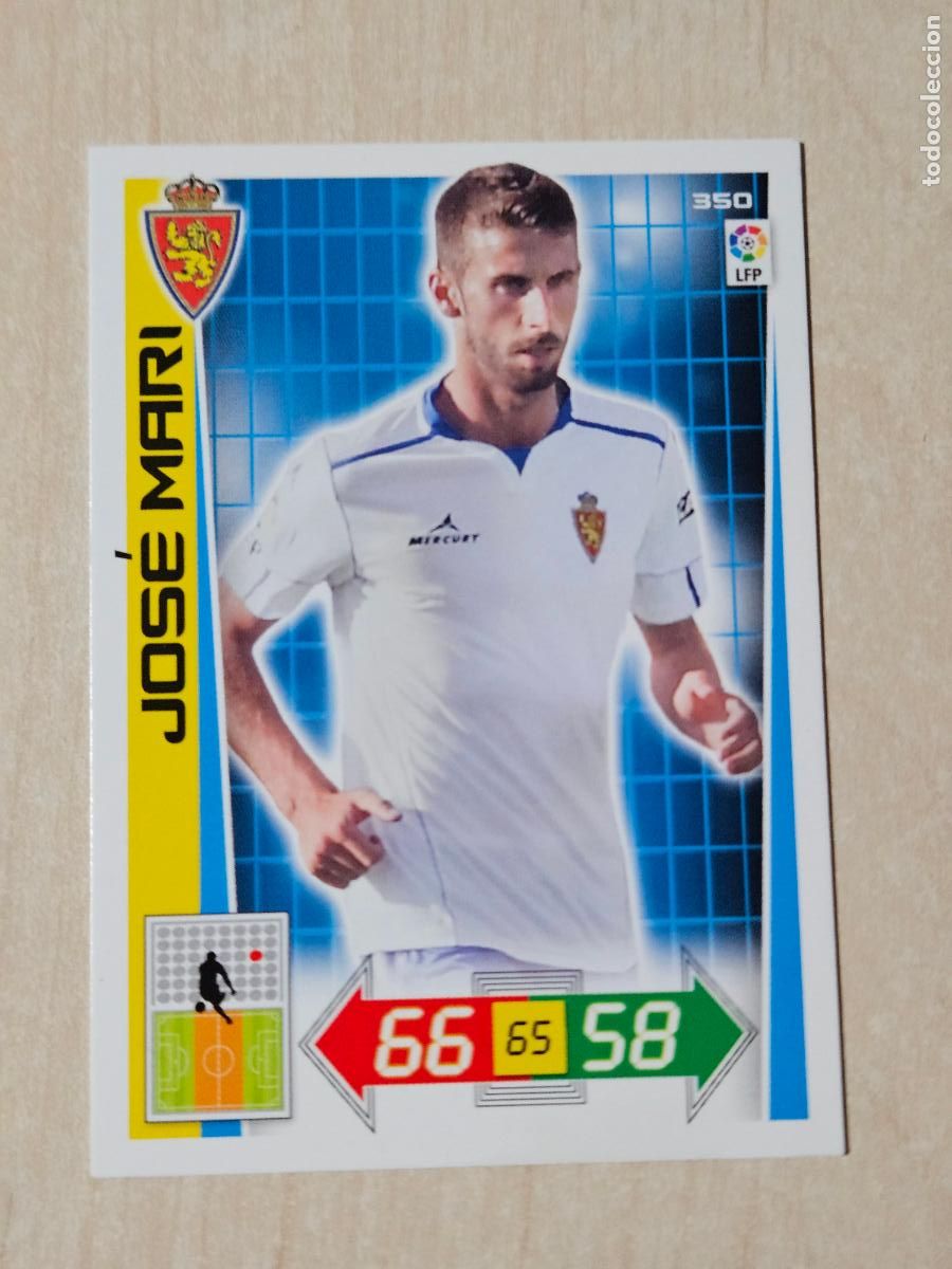 Cromos de f&uacute;tbol: FICHA N&ordm; 350 JOSE MARI - ADRENALYN 12 13 - PANINI 2012 -13 - CROMO - REAL ZARAGOZA