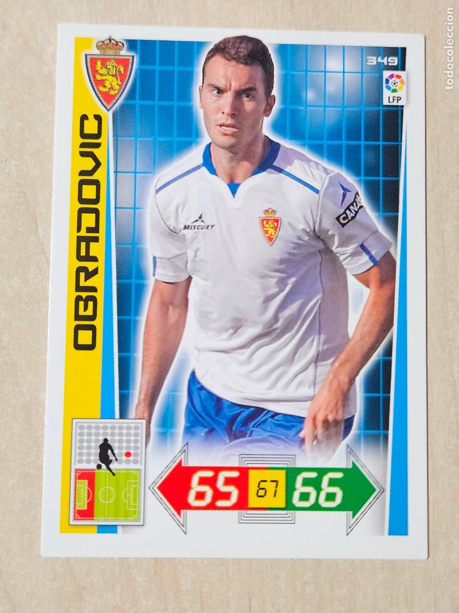 Cromos de f&uacute;tbol: FICHA N&ordm; 349 OBRADOVIC - ADRENALYN 12 13 - PANINI 2012 -13 - CROMO - REAL ZARAGOZA