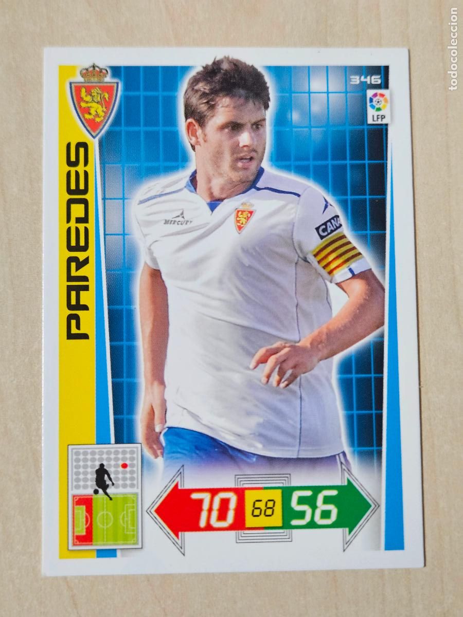 Cromos de f&uacute;tbol: FICHA N&ordm; 346 PAREDES - ADRENALYN 12 13 - PANINI 2012 -13 - CROMO - REAL ZARAGOZA