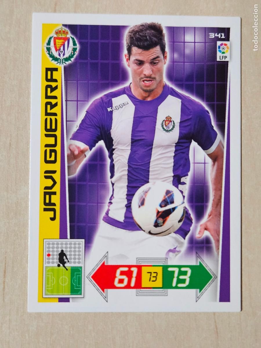 Cromos de f&uacute;tbol: FICHA N&ordm; 341 JAVI GUERRA - ADRENALYN 12 13 - PANINI 2012 -13 - CROMO - REAL VALLADOLID
