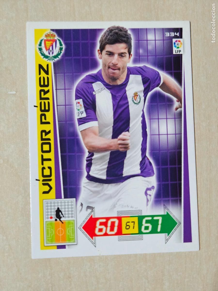 Cromos de f&uacute;tbol: FICHA N&ordm; 334 VICTOR PEREZ - ADRENALYN 12 13 - PANINI 2012 -13 - CROMO - REAL VALLADOLID