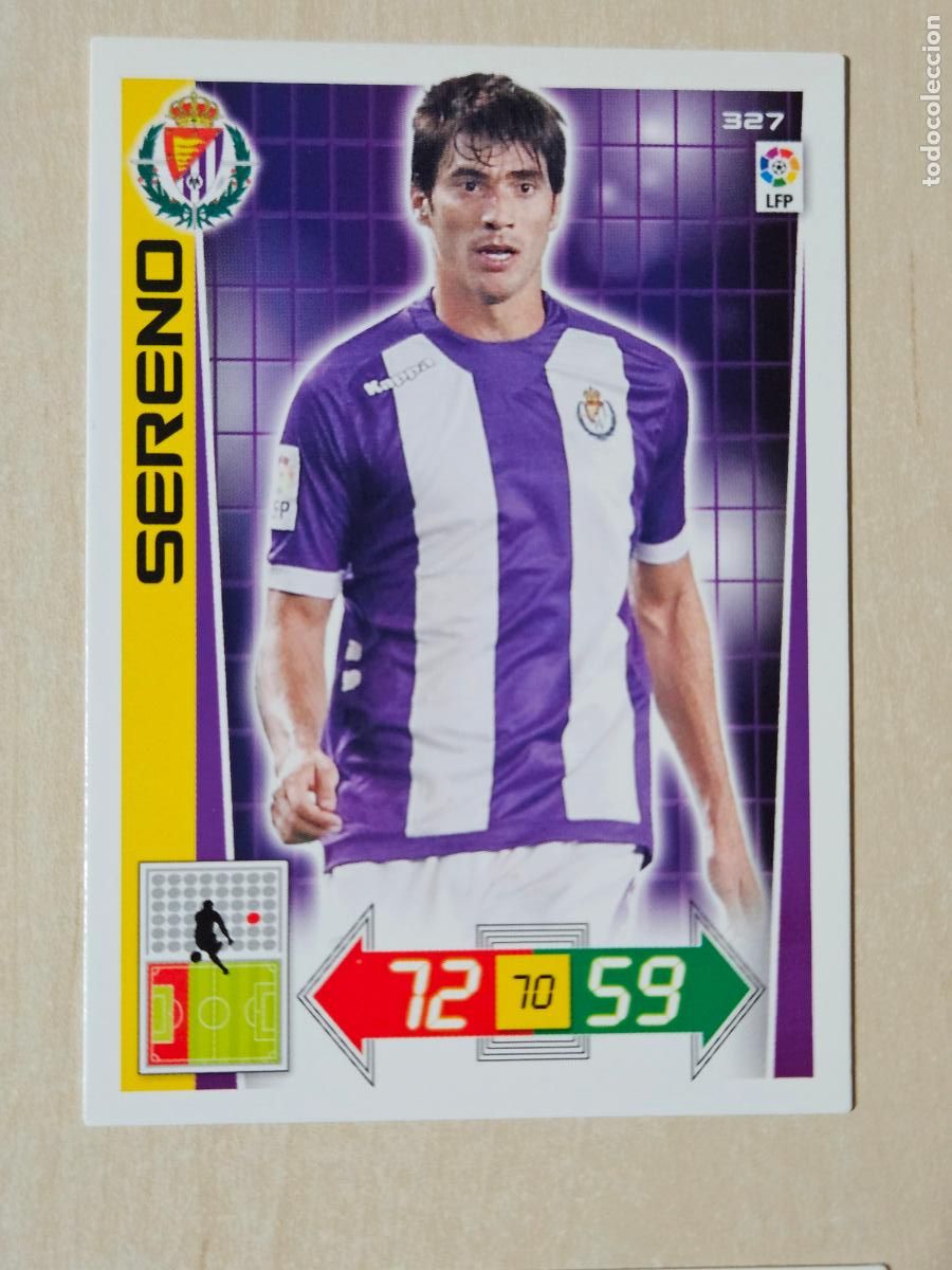 Cromos de f&uacute;tbol: FICHA N&ordm; 327 SERENO - ADRENALYN 12 13 - PANINI 2012 -13 - CROMO - REAL VALLADOLID