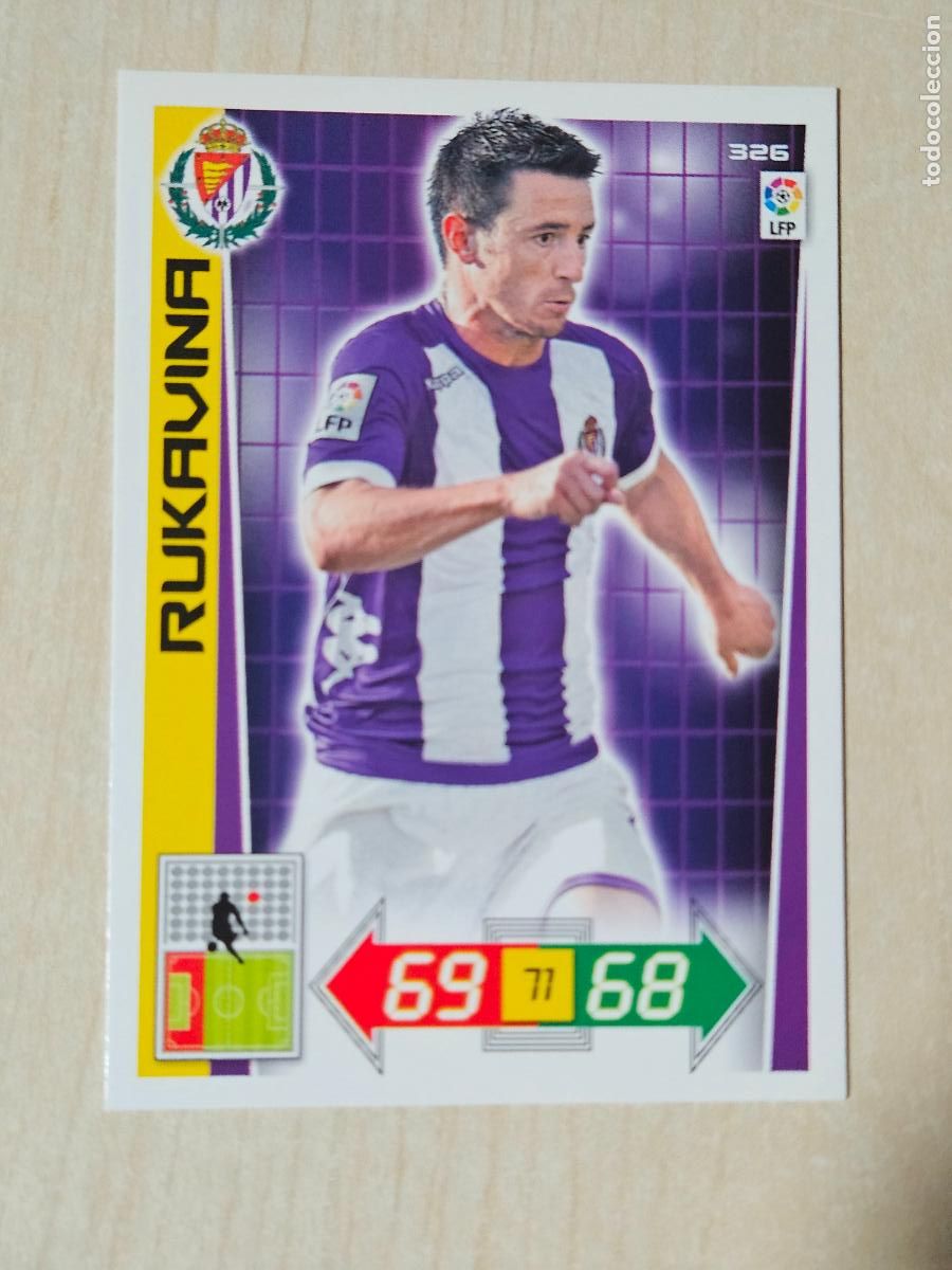 Cromos de f&uacute;tbol: FICHA N&ordm; 326 RUKAVINA - ADRENALYN 12 13 - PANINI 2012 -13 - CROMO - REAL VALLADOLID