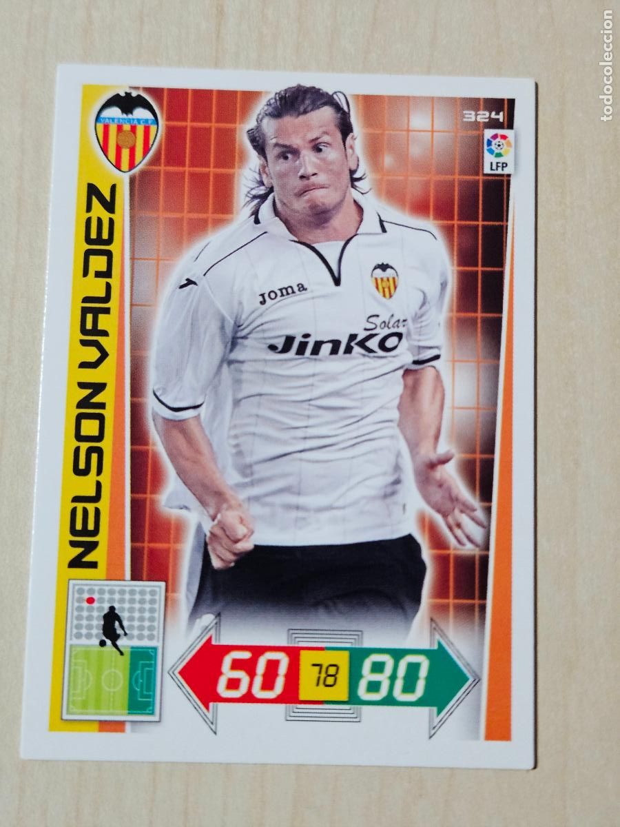 Cromos de f&uacute;tbol: FICHA N&ordm; 324 NELSON VALDEZ - ADRENALYN 12 13 - PANINI 2012 -13 - CROMO - VALENCIA