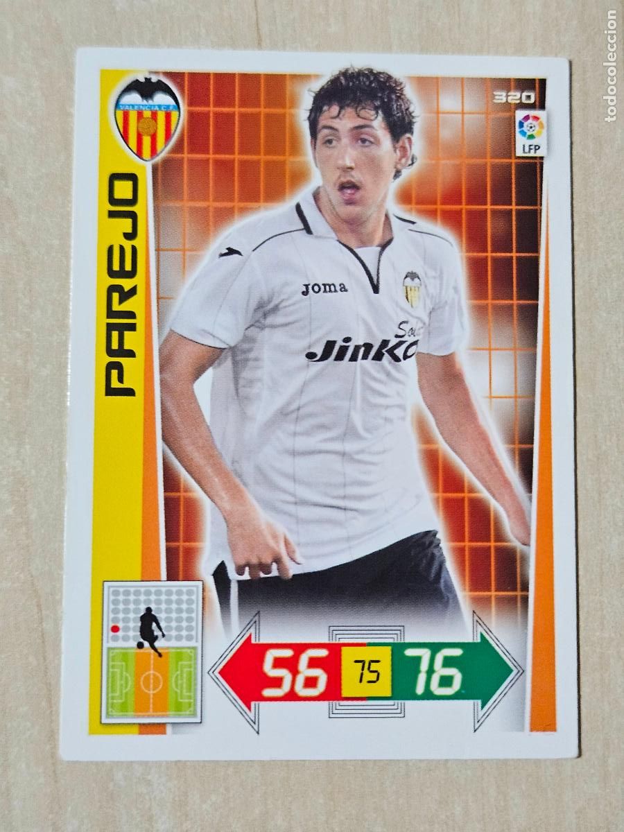Cromos de f&uacute;tbol: FICHA N&ordm; 320 PAREJO - ADRENALYN 12 13 - PANINI 2012 -13 - CROMO - VALENCIA