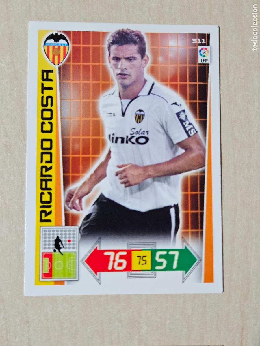Cromos de f&uacute;tbol: FICHA N&ordm; 311 RICARDO COSTA - ADRENALYN 12 13 - PANINI 2012 -13 - CROMO - VALENCIA