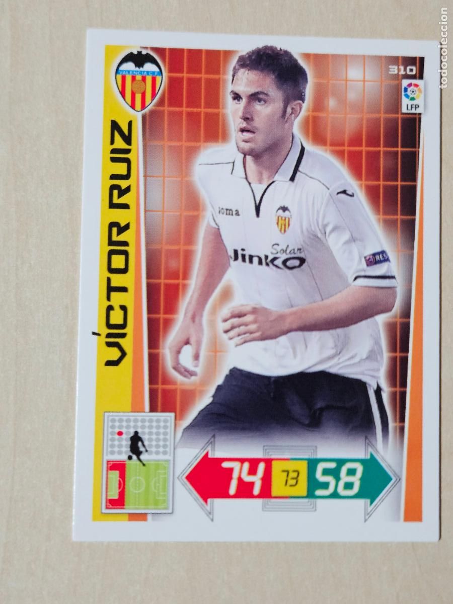 Cromos de f&uacute;tbol: FICHA N&ordm; 310 VICTOR RUIZ - ADRENALYN 12 13 - PANINI 2012 -13 - CROMO - VALENCIA