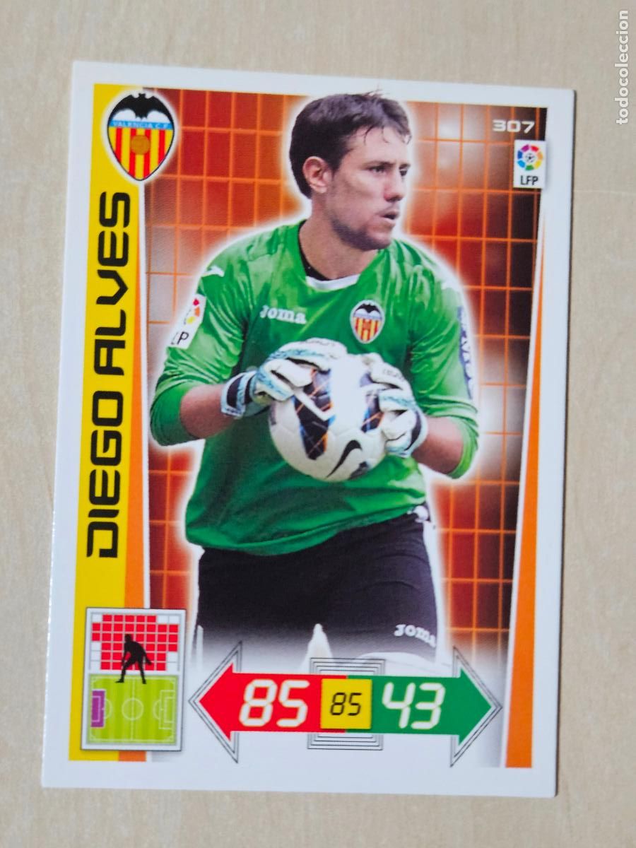 Cromos de f&uacute;tbol: FICHA N&ordm; 307 DIEGO ALVES - ADRENALYN 12 13 - PANINI 2012 -13 - CROMO - VALENCIA