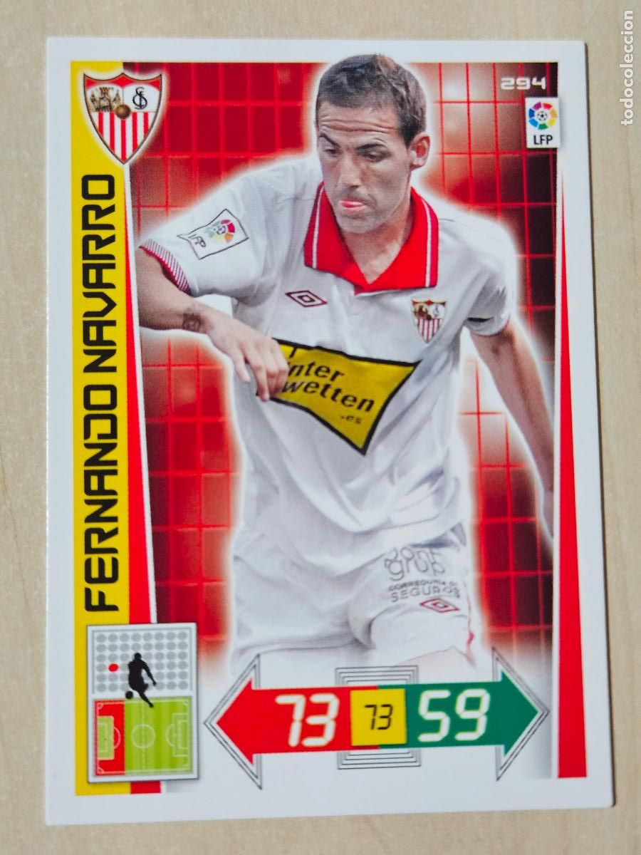 Figurine di Calcio: FICHA N&ordm; 294 FERNANDO NAVARRO - ADRENALYN 12 13 - PANINI 2012 -13 - CROMO - SEVILLA