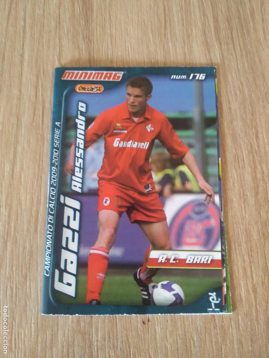 Cromos de f&uacute;tbol: 176 ALESSANDRO GAZZI BARI MINIMAG 2009-2010 FUTBOL LIGA ITALIA SERIE A CALCIATORI 09-10