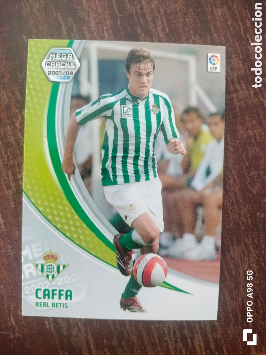 Cromos de f&uacute;tbol: Cromo card 85 bis Caffa Betis Megacracks Panini 2007 2008 07 08